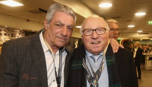 Uwe Seeler mit Axel Tyll im Signal Iduna Park