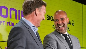 Haben offenbar gut lachen: Watzke und Bosz