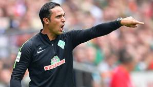 Alexander Nouri als Coach von Bremen an der Seitenlinie