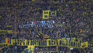 Die Tribüne der BVB-Fans bei einer Bundesliga Begegnung