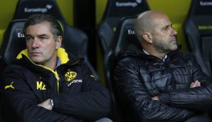 Michael Zorc (l.) und Peter Bosz: Nach dem Derby war der Sportdirektor "fassungslos"