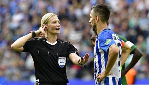 Bibiana Steinhaus absolvierte am 10. September beim Spiel zwischen Hertha BSC und Werder Bremen ihr Bundesliga-Debüt