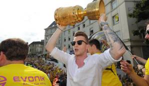 Marco Reus beim Korso des BVB nach dem DFB-Pokal-Gewinn