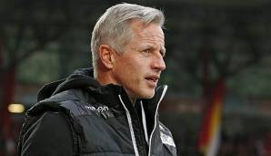 Jens Keller am Spielfeldrand von Union Berlin