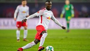 Naby Keita treibt den Ball für RB Leipzig voran