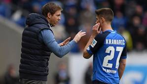 Julian Nagelsmann und Andrej Kramaric von 1899 Hoffenheim