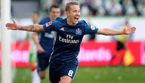 Lewis Holtby erzielte das zwischenzeitliche 2:0 beim HSV-Sieg über den VfL Wolfsburg.