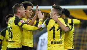 Sind weiter auf Rekordjagd in dieser Saison: BVB-Kapitän Marco Reus, Lukasz Piszczek, Axel Witsel und Achraf Hakimi.