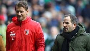 Manuel Baum und Jens Lehmann arbeiten seit Ende Januar gemeinsam beim FC Augsburg.