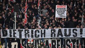 Bei den Fans des VfB Stuttgart hat Präsident Wolfgang Dietrich keinen guten Stand.