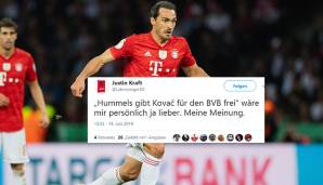 Eine böse Anspielung auf die Berichte, wonach Kovac einen möglichen Verkauf von Hummels akzeptieren würde.