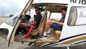 Thiago (l.) befand sich mit den Bayern auf US-Tour im Sommer.