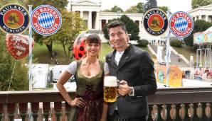 Alte Wiesn-Hasen sind längst Robert Lewandowski und Gattin Anna.