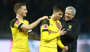 Können nach anfänglichen Schwierigkeiten wohl doch ganz gut miteinander: Julian Weigl und BVB-Trainer Lucien Favre.