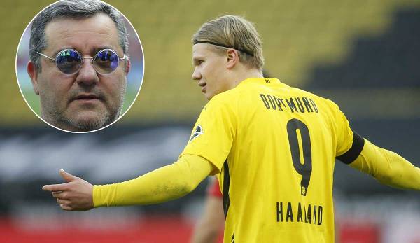 Erling Haaland Berater Mino Raiola dementierte die Barca-Gerüchte.