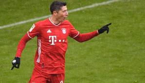 PLATZ 1: ROBERT LEWANDOWSKI - 21 Tore in der Hinrunde 2020/21.