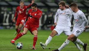 Robert Lewandowski trifft mit dem FC Bayern München am 32. Spieltag auf Borussia Mönchengladbach.