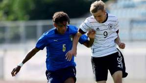 Filippo Calixte Mane bei einem U17-Länderspiel gegen Deutschland im September 2021.