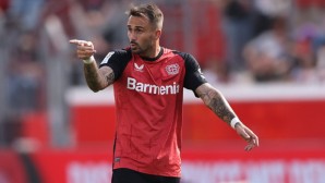 Aleix Garcia of Leverkusen reacts