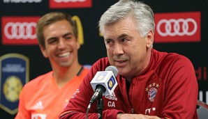 Carlo Ancelotti zeigte sich bei der Pressekonferenz in Chicago gut gelaunt