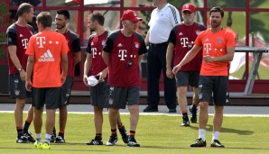 Carlo Ancelotti gab in weiten Teilen des Trainings den stillen Beobachter