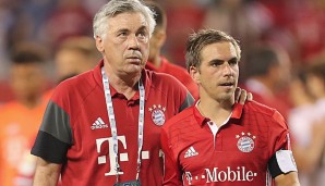 Carlo Ancelotti und Philipp Lahm blicken auf die Partie gegen Real voraus