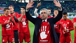 Carlo Ancelotti ist auf die Bierduschen seiner Spieler vorbereitet