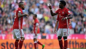 Arturo Vidal und David Alaba fallen verletzt aus.