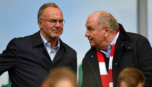 Sorgten mit einer fast schon legendären Pressekonferenz für großes Aufsehen: Vorstandschef Karl-Heinz Rummenigge und Bayern-Präsident Uli Hoeneß