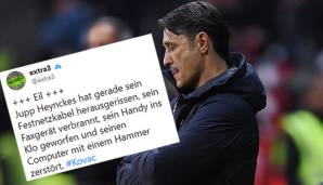 Selbst wenn die Bayern in ihrer grenzenlosen Kreativität mal wieder an Jupp Heynckes gedacht haben sollten: Er ist vorübergehend nicht erreichbar!