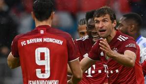 Thomas Müller scherzte nach dem Sieg gegen Hertha BSC über Robert Lewandowski.