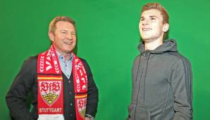 Karlheinz Förster zusammen mit Timo Werner im Jahr 2016.