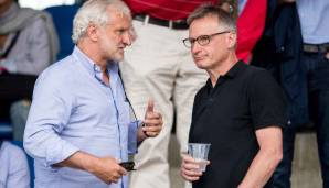 Als Michael Reschke (r.) 2014 als Technischer Direktor von Bayer Leverkusen zum FC Bayern wechselte, nahm er den Scout Marco Neppe mit. Heute hat er Reschkes ehemaligen Posten.