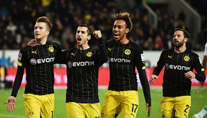 Der BVB ist dank ihrer Offensive um Pierre-Emerick Aubameyang ärgster Verfolger der Bayern