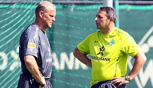 Thomas Schaaf (l.) spielte selbst von 1972 bis 1995 für Werder Bremen