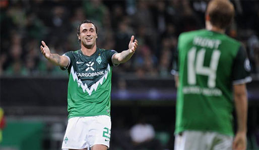 Hugo Almeida traf in dieser Saison für Werder in der Liga, im Pokal und in der Champions League