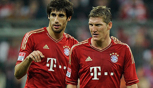 Javi Martinez (l.) nennt Bastian Schweinsteiger eine "Naturgewalt"