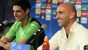 Andre Schubert und Lars Stindl blicken optimistisch auf die Aufgabe Barcelona