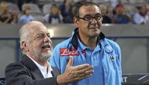 Aurelio De Laurentiis und Maurizio Sarri freuen sich bereits auf Real Madrid