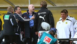 Matthias Sammer (l.) hat Jürgen Klopp überschwänglich gelobt.