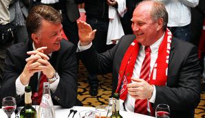 Louis van Gaal (l.) traf in München auch auf Uli Hoeneß.