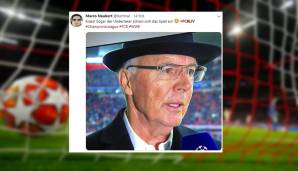 Immerhin einer beweist Stil. Schön dich wieder zu sehen Undertaker - äh natürlich Franz Beckenbauer.