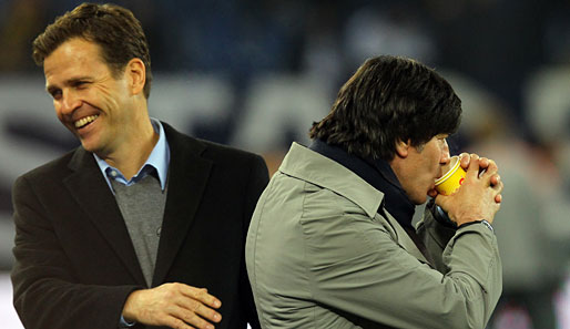 Oliver Bierhoff (l.) und Joachim Löw (r.) nehmen an den DFB-Marketingtagen teil