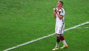 Bastian Schweinsteiger nach dem erlösenden Schlusspfiff gegen Argentinien