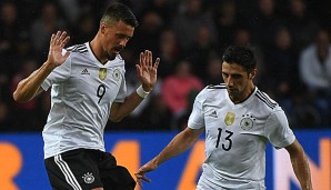 Sandro Wagner trug ebenso wie Lars Stindl gegen Dänemark erstmals das Trikot der A-Nationalmannschaft