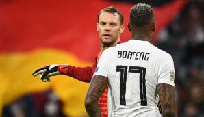 Jerome Boateng (r., mit Manuel Neuer bestritt am 13 Oktober 2018 sein bislang letztes Länderspiel