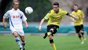 Maximilian Jansen (l.) trägt in Zukunft das Trikot des Halleschen FC