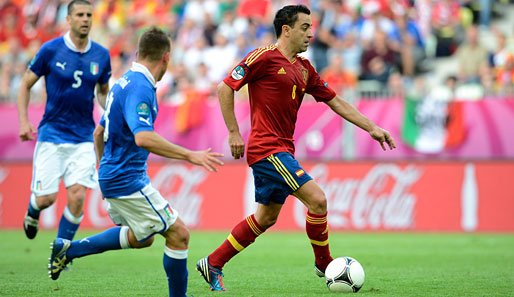 Xavi war nach dem Spiel gegen Italien nicht zufrieden mit der Rasenqualität in Danzig