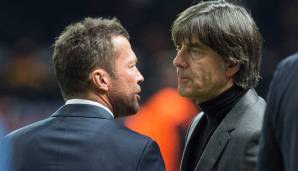 Lothar Matthäus und Joachim Löw im Gespräch.