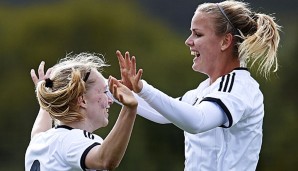 Lena Petermann (r.) brachte die DFB-Juniorinnen auf die Siegerstraße